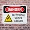 Signmission Electrical Shock Hazard Danger Sign, Plastic, 10in W x 7in L, 2PK OS-2PACK-DS-P-710-L-2215 - alternate 3